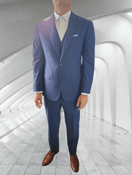 Myra Tailors Hong Kong Medium Blue Custom Tailored Suit