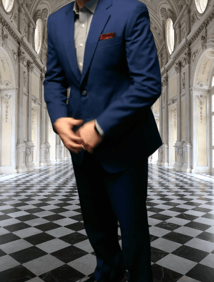 Custom Navy Wedding Suit by Myra Tailors