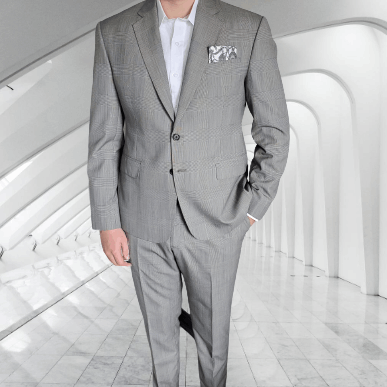 Heather Grey Custom Suit by Myra Tailors Hong Kong